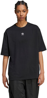adidas Essentials Boyfriend T-shirt T-shirts Dames - Zwart - Maat 40 - Katoen Jersey Black
