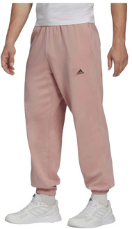 adidas essentials feelvivid french terry joggingbroek roze heren heren BRIGHT roze - L