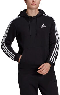 adidas Essentials Fleece 3S Hoodie - Hoodie Heren Zwart - XXL