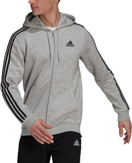 adidas Essentials Fleece 3S Zip Hoodie - Grijs Vest - S