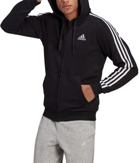 adidas Essentials Fleece FZ Hood Heren - Mannen - zwart - maat: M