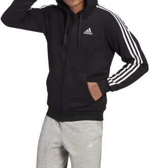 adidas Essentials Fleece FZ Hood Heren - Mannen - zwart - maat: S