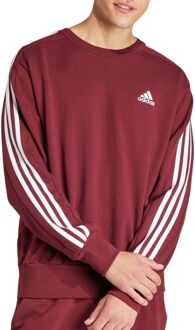 adidas Essentials French Terry 3-Stripes Sweater Heren rood - wit - L
