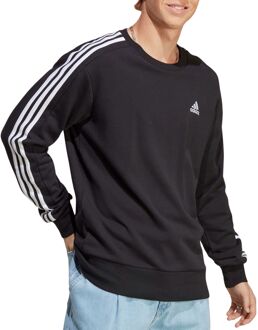adidas Essentials French Terry 3-Stripes Sweater Heren zwart - wit - M