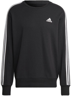 adidas Essentials french terry 3-stripes sweater Zwart - L