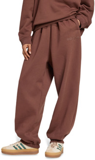 adidas Essentials Linear Jogger Pant Oversized Broeken Dames - Bruin - Maat 42 - Katoen Jersey Brown