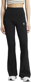 adidas Essentials Rib Flared Leggings Leggings Dames - Zwart - Maat 40 - Katoen Jersey Black