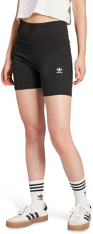 adidas Essentials Ribbed Shorts Korte Broeken Dames - Zwart - Maat 34 - Katoen Jersey Black