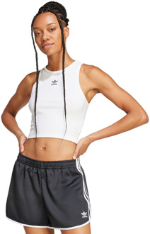 adidas Essentials Ribbed Tank Top T-shirts Dames - Wit - Maat 34 - Katoen Jersey White
