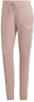 adidas Essentials Single Jersey 3S Pants - Dames Joggingbroek Roze - XL