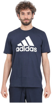 adidas Essentials Single Jersey Big Logo T-shirt Adidas , Blue , Heren - 2Xl,Xl,L,M,S,Xs
