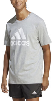 adidas Essentials Single Jersey Big Logo T-shirt Heren lichtgrijs - M
