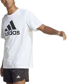 adidas Essentials Single Jersey Big Logo T-shirt Heren wit - XS