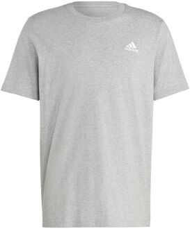 adidas Essentials Single Jersey Embroidered Small Logo T-shirt Heren lichtgrijs - XS