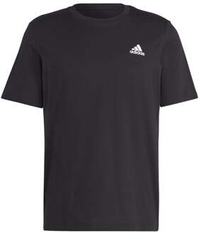 adidas Essentials Single Jersey Embroidered Small Logo T-shirt Heren zwart - XS