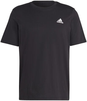 adidas Essentials Single Jersey Embroidered Small Logo T-shirt Heren zwart