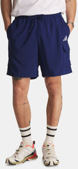 adidas Essentials Small Logo Cargo Chelsea Short Blauw - M