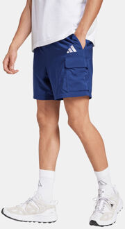 adidas Essentials Small Logo Cargo Chelsea Short Blauw