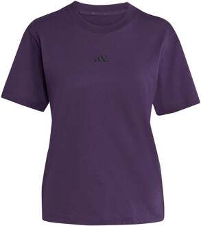 adidas Essentials Small Logo T-shirt Dames-paars lila - XS,S,M,L,XL