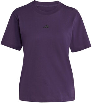adidas Essentials Small Logo T-shirt Dames-paars lila - XS