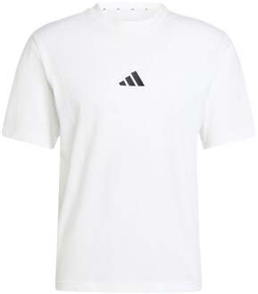 adidas Essentials Small Logo T-shirt Heren wit - M