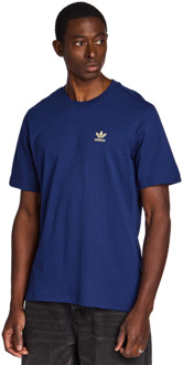 adidas Essentials T-shirts Heren - Blauw - Maat S - Katoen Jersey Blue