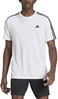 adidas Essentials Train 3-Stripes Training T-shirt Heren wit - M
