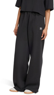 adidas Essentials Wide Leg Pant Broeken Dames - Zwart - Maat 34 - Katoen Jersey Black