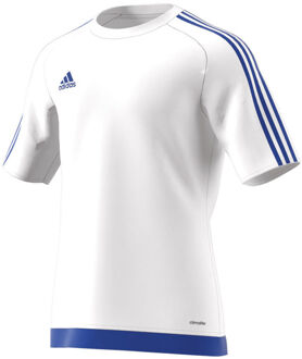 adidas Estro 15 Sportshirt - Maat S  - Mannen - wit/blauw