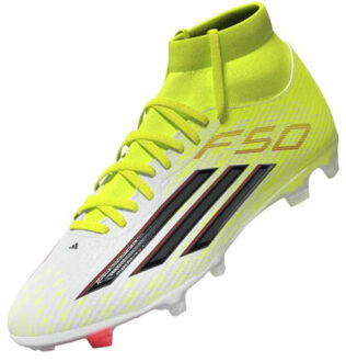 adidas f50 league mid fg/mg voetbal schoen firm ground heren - - maat 40 2/3 Geel