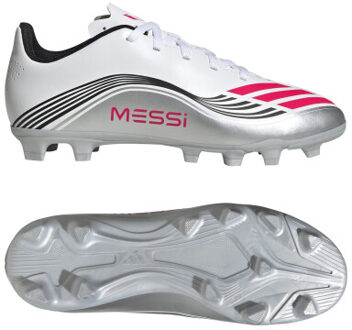 adidas f50 messi club fg/mg j voetbal schoen firm ground jongens - Wit - 33,5