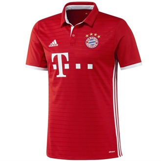 adidas FC Bayern München Home Youth Jersey 2016/17 rood - 176