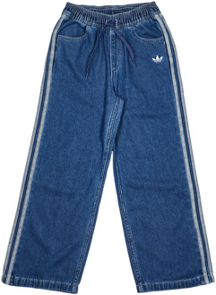 adidas Firebird Broeken Kinder - Blauw - Maat 159 - 164 CM - Katoen Keperbinding Blue