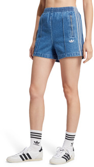 adidas Firebird Korte Broeken Dames - Blauw - Maat 34/XS - Katoen Denim Blue