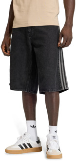 adidas Firebird Korte Broeken Heren - Zwart - Maat L - Katoen Denim Black