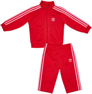 adidas Firebird Trainingspakken Baby - Rood - Maat 75 - 80 CM - Poly Tricot Red