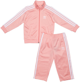adidas Firebird Trainingspakken Baby - Roze - Maat 69 - 74 CM - Poly Tricot Pink