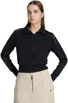 adidas Firebird Trainingspakken Dames - Zwart - Maat 38 - Katoen Jersey Black