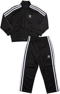 adidas Firebird Trainingspakken Peuter - Zwart - Maat 99 - 104 CM - Katoen Canvas Black