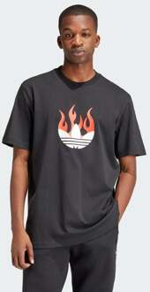 adidas Flames Logo - Heren T-shirts Black - S