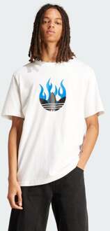 adidas Flames Logo - Heren T-shirts White - XL