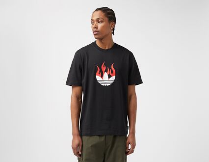 adidas Flames Logo T-shirt, Black - S