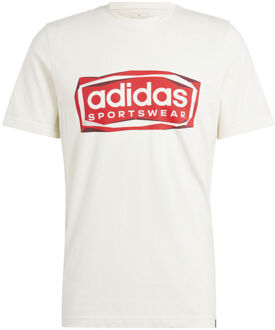 adidas FLD SPW Logo T-shirt Heren crème - S,M,L,XL