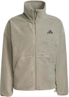 adidas Fleece Full-Zip Trainingsjack Heren-beige - S,M,L,XL,XXL