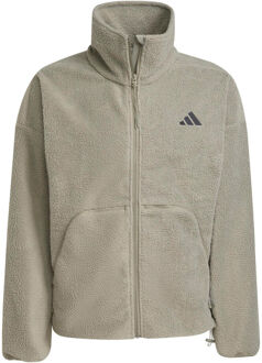 adidas Fleece Full-Zip Trainingsjack Heren-beige - S,M,L,XL