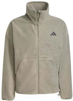 adidas Fleece Full-Zip Trainingsjack Heren-beige - XL