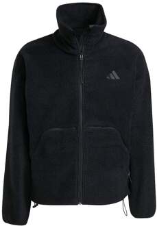 adidas Fleece Full-Zip Trainingsjack Heren-zwart - XL