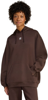 adidas fleece Hoodies Dames - Bruin - Maat 34 - Katoen Jersey Brown