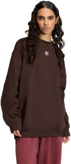 adidas fleece Sweatshirts Dames - Bruin - Maat 32 - Katoen Jersey Brown