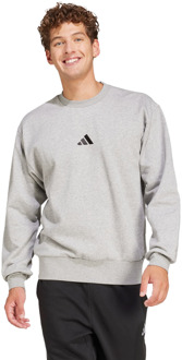 adidas fleece Sweatshirts Heren - Grijs - Maat S - Katoen Jersey Grey